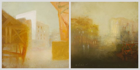 Lakotelep 2_1 fevo (21x21 cm, olaj, fatabla, 2013)