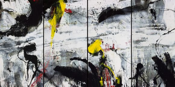 Demons and Chaos I-IV(100x50cm:piece, mixed technique on wood, 2014) copy