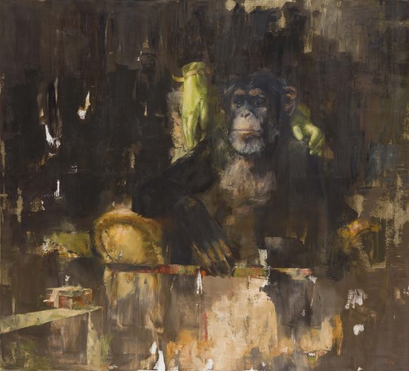 Karantenban (100x110 cm, olaj, vaszon, 2015) kicsi